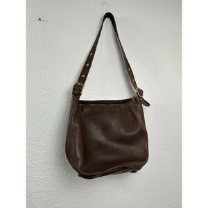 Vintage Coach Duffle Sac Bucket‎ 9028 Brown Leather Shoulder Bag Purse USA Made